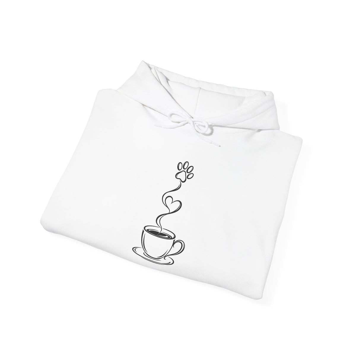 Coffee Cup Line Art Hoodie – Minimalist Caffeine Graphic Sweatshirt