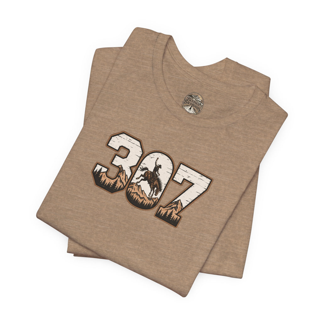 307 Wyoming Cowboy T-Shirt – Rustic Western State Pride Tee