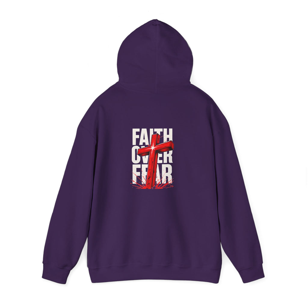 Faith Over Fear Hooded Sweatshirt - Unisex Christian Apparel