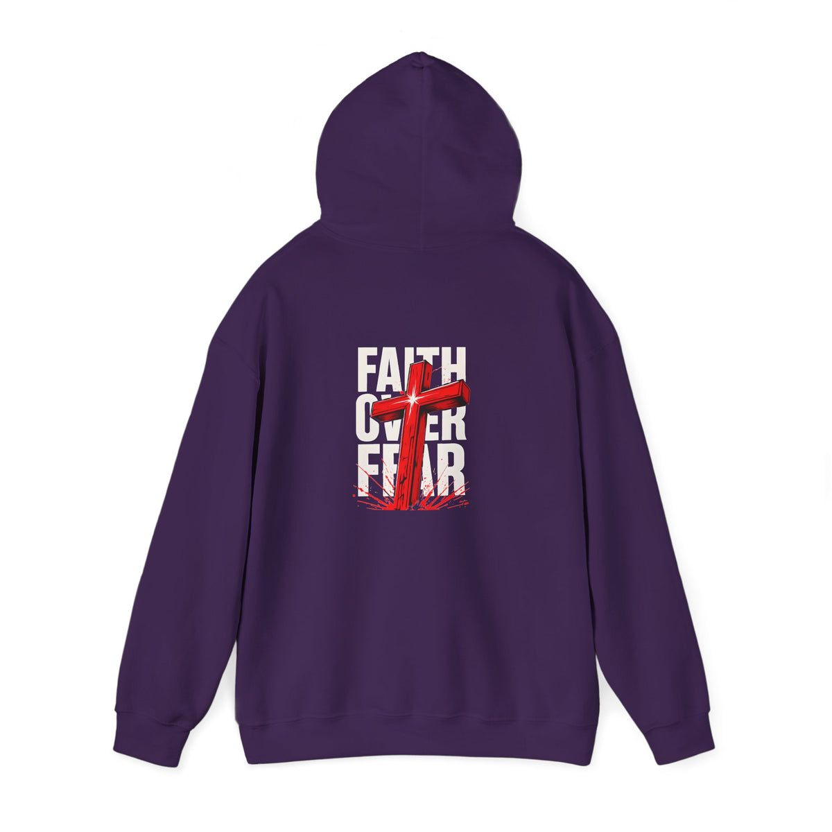 Faith Over Fear Hooded Sweatshirt - Unisex Christian Apparel