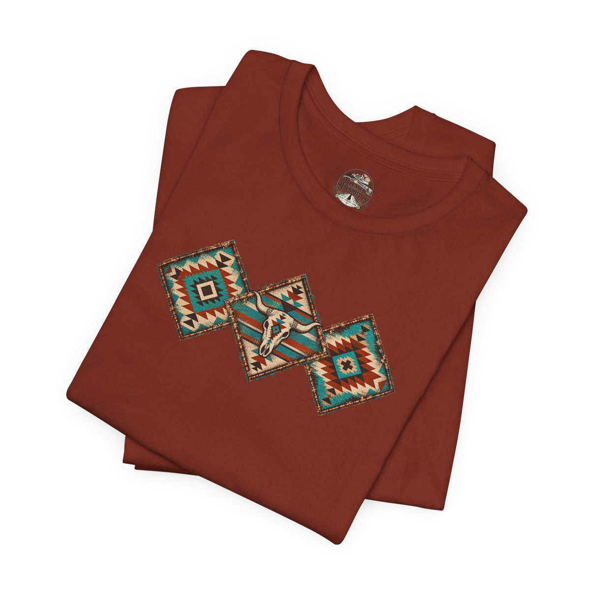Southwestern Diamond Aztec Tee — Native Pattern Graphic T-Shirt