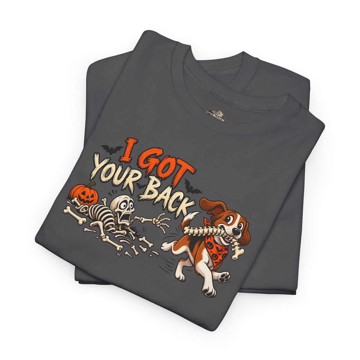 I Got Your Back Halloween Dog Skeleton Graphic Tee