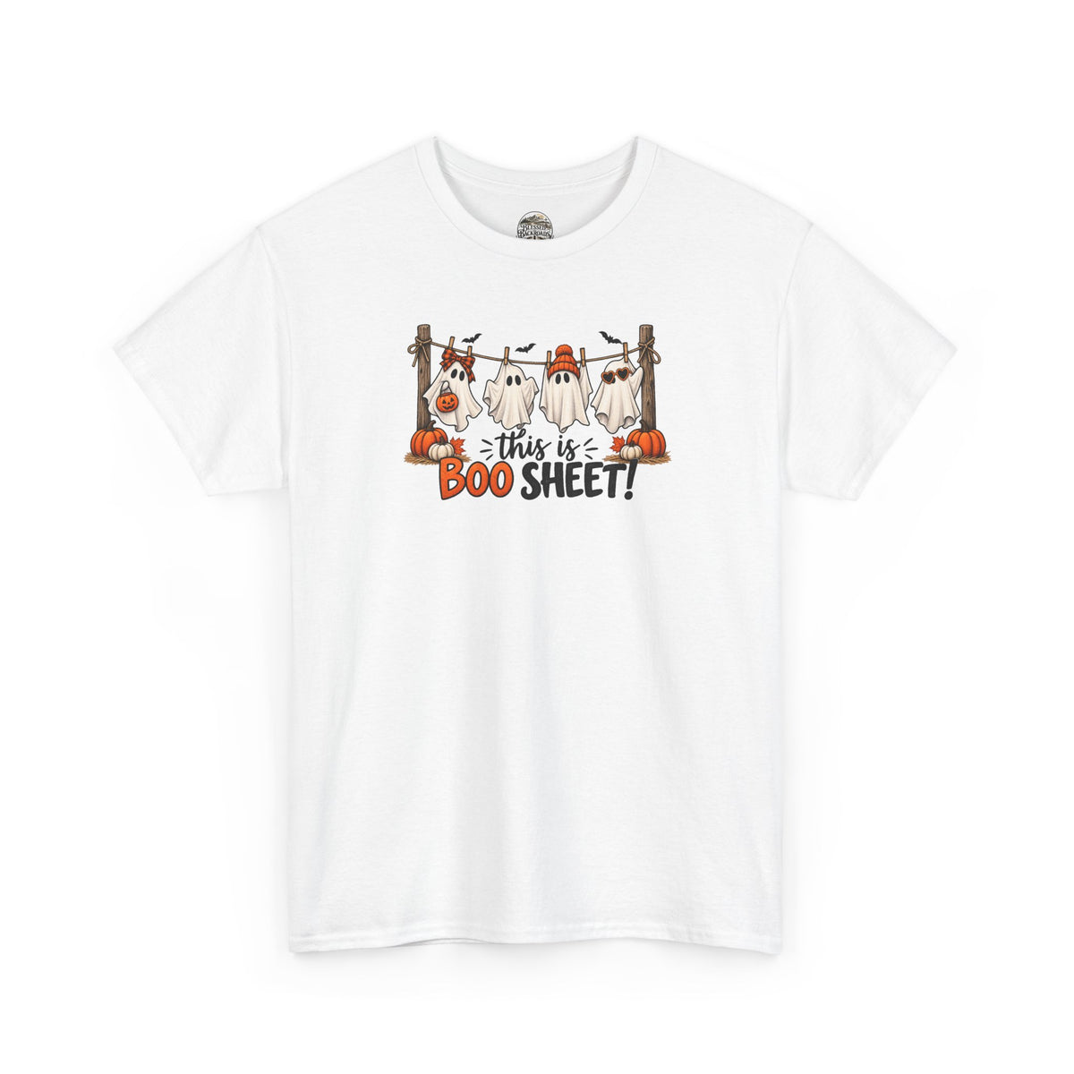 Halloween 'This Is Boo Sheet' T-Shirt – Cute Ghosts & Pumpkins Tee