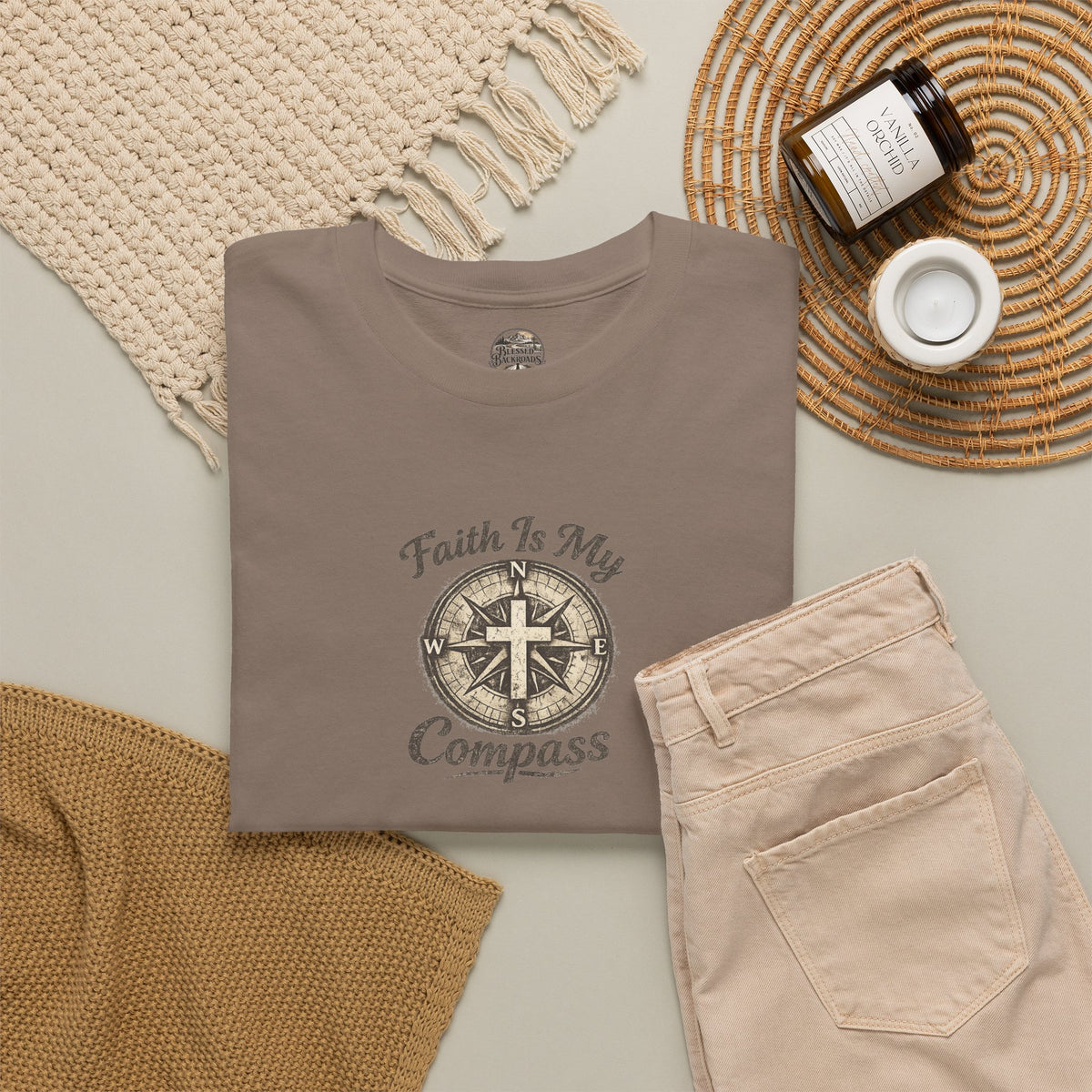 Faith In My Compass T-Shirt — Christian Compass Graphic Tee