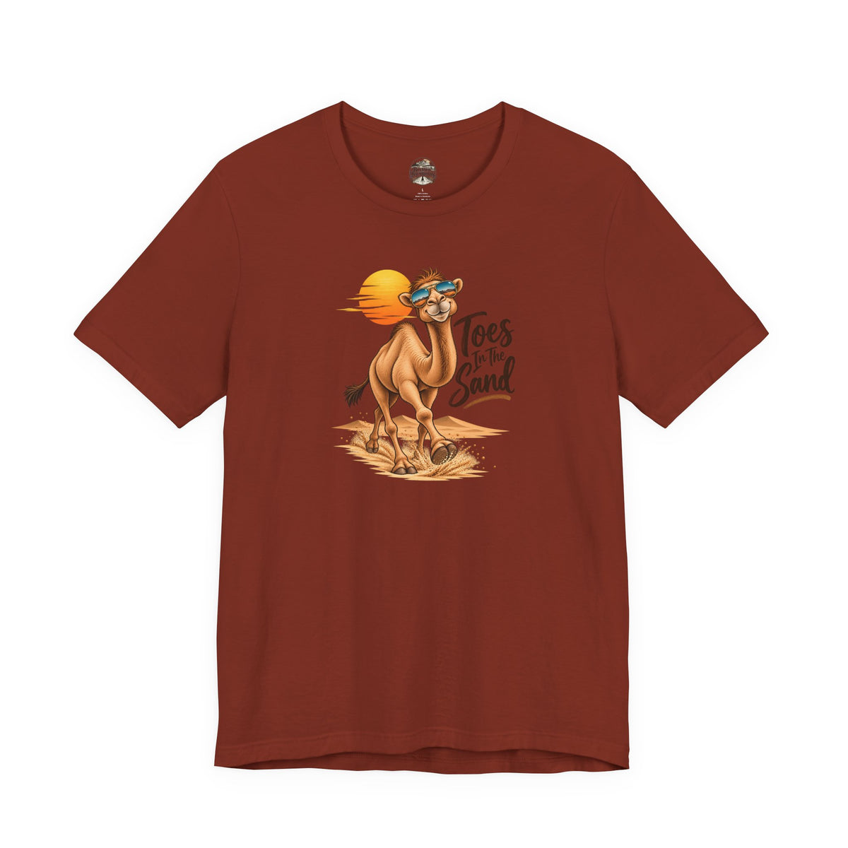 Toes in the Sand Camel T-Shirt — Beach Vacation Sunset Tee