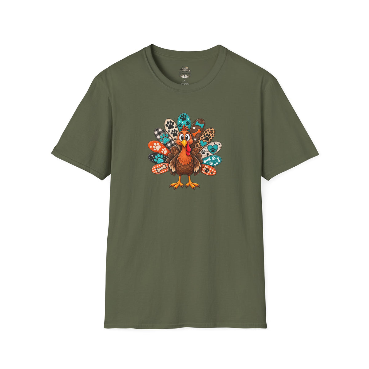 Turkey Graphic T-Shirt — Cute Patterned Thanksgiving Turkey Tee