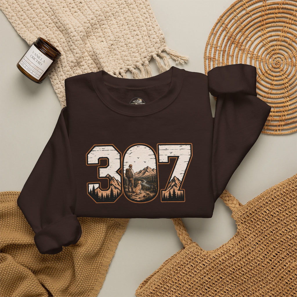 Crewneck Sweatshirt — 307 Mountain Landscape Graphic