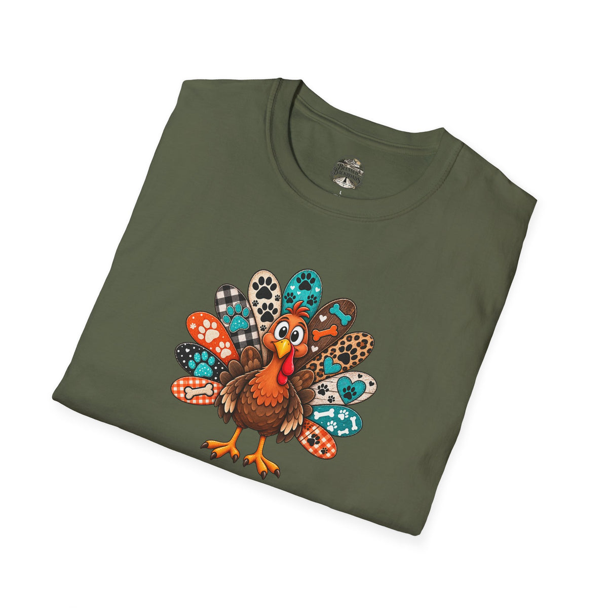 Turkey Graphic T-Shirt — Cute Patterned Thanksgiving Turkey Tee