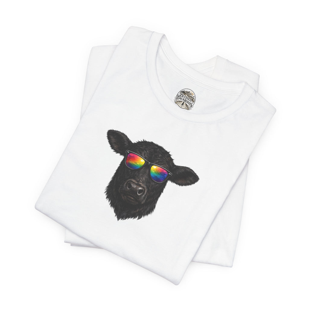 Black Cow With Sunglasses