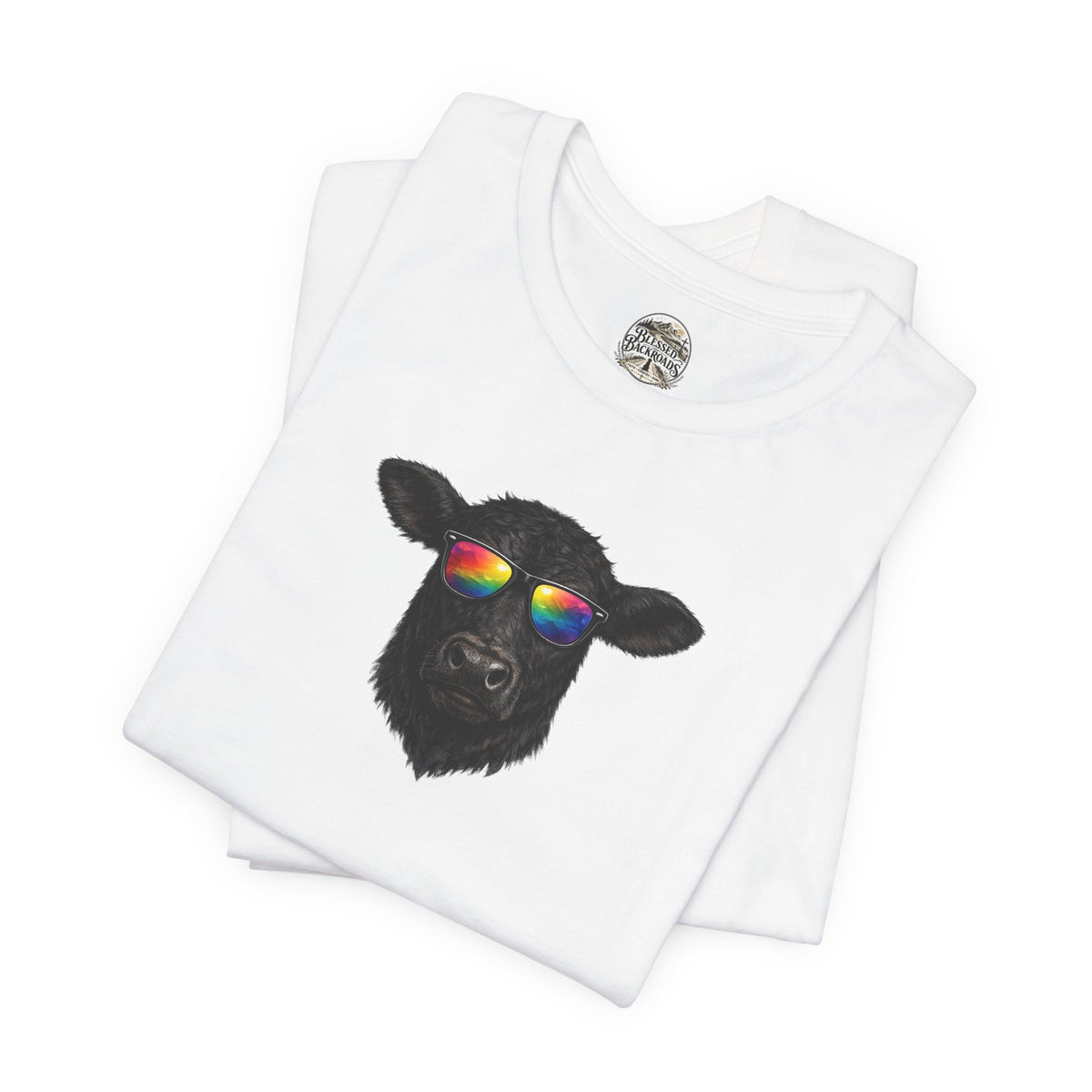 Black Cow With Sunglasses