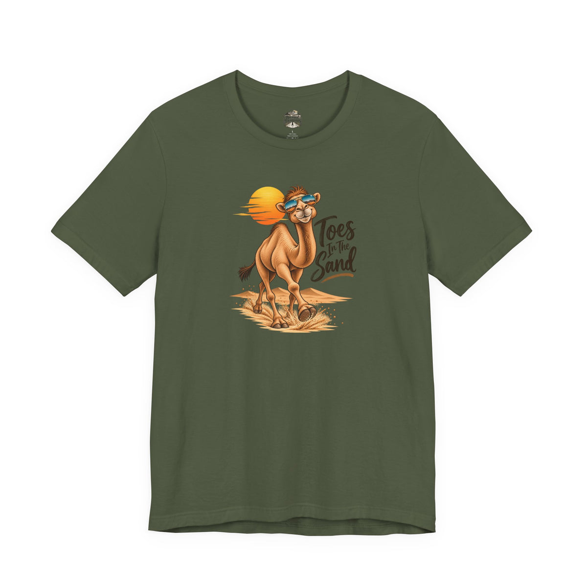 Toes in the Sand Camel T-Shirt — Beach Vacation Sunset Tee