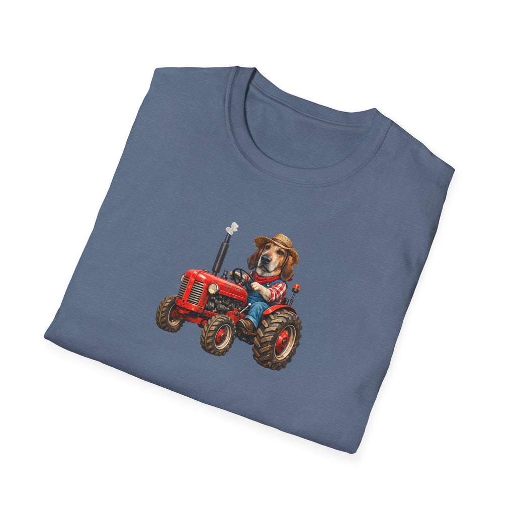 Dog on Tractor T‑Shirt — Cute Farmer Pup Graphic Tee