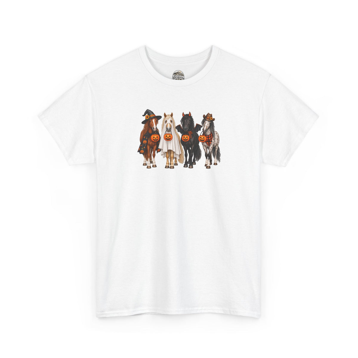 Halloween Horses Graphic Tee – Cute Trick-or-Treat Ponies Costume T-Shirt