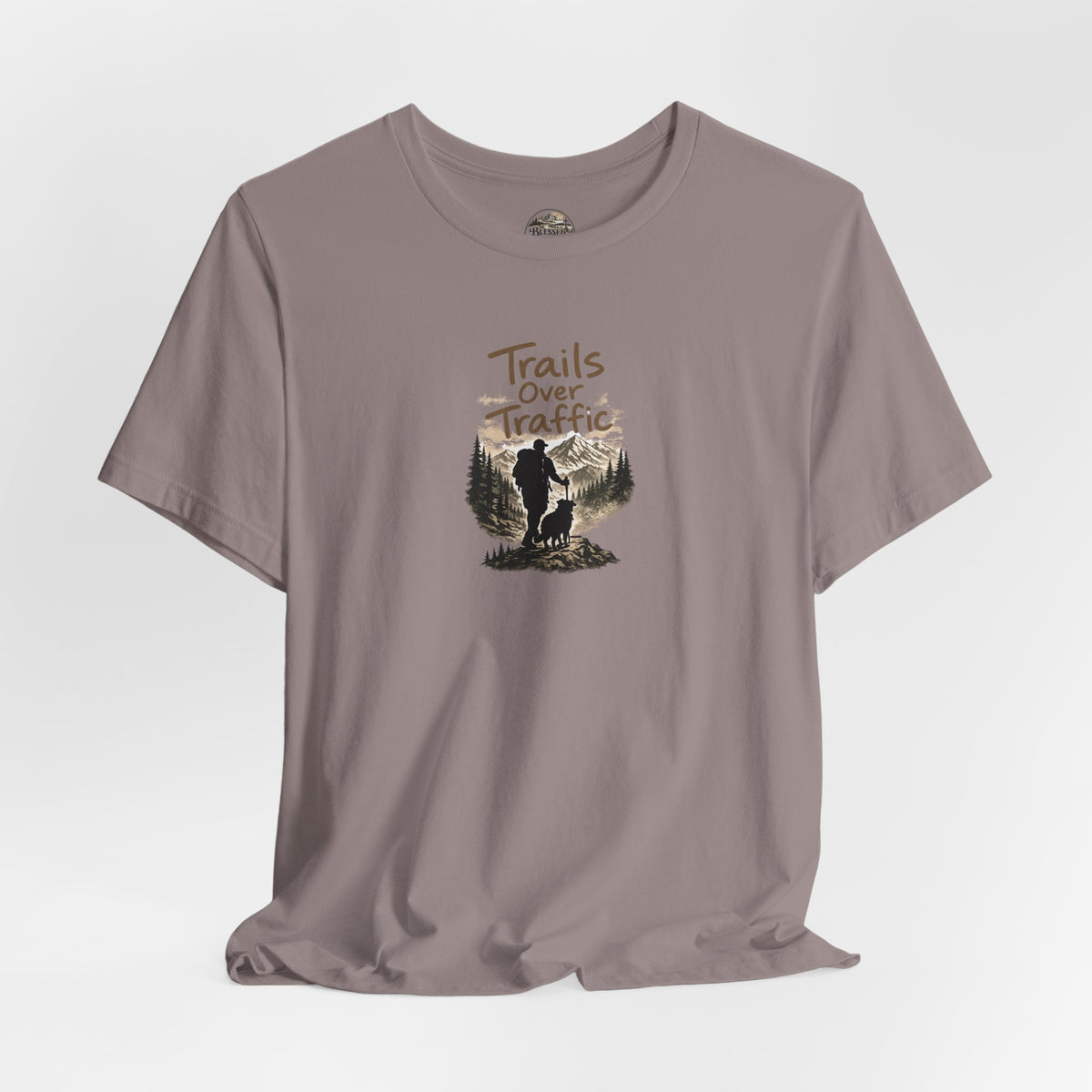 Trails Over Traffic T-Shirt — Outdoor Hiking Adventure Graphic Tee