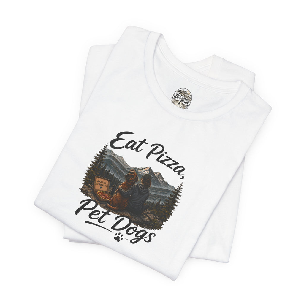 Eat Pizza Pet Dogs T-Shirt — Funny Dog Lover Tee