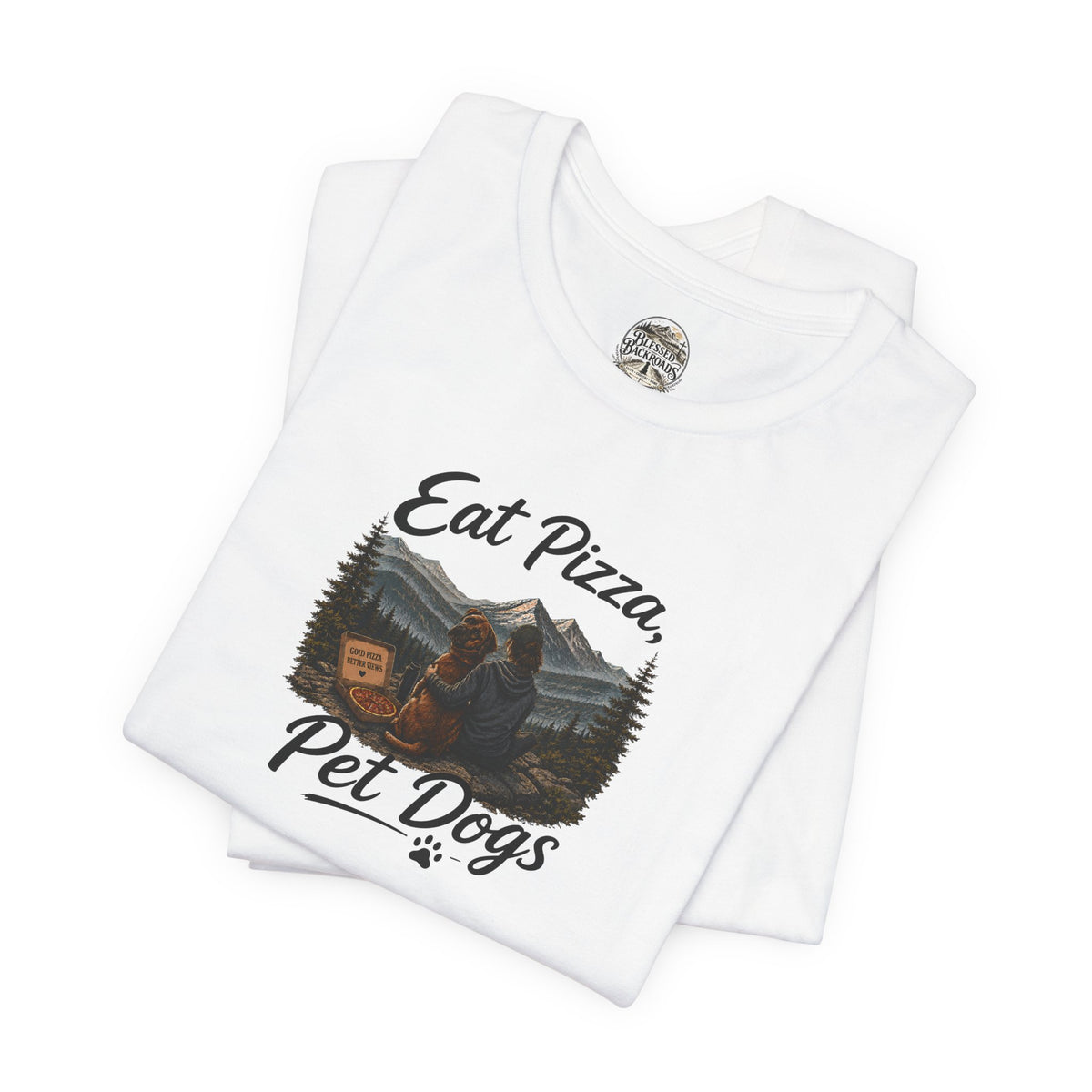 Eat Pizza Pet Dogs T-Shirt — Funny Dog Lover Tee