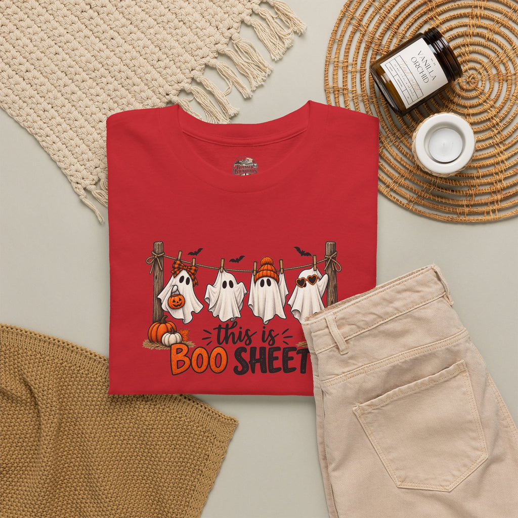 Halloween 'This Is Boo Sheet' T-Shirt – Cute Ghosts & Pumpkins Tee