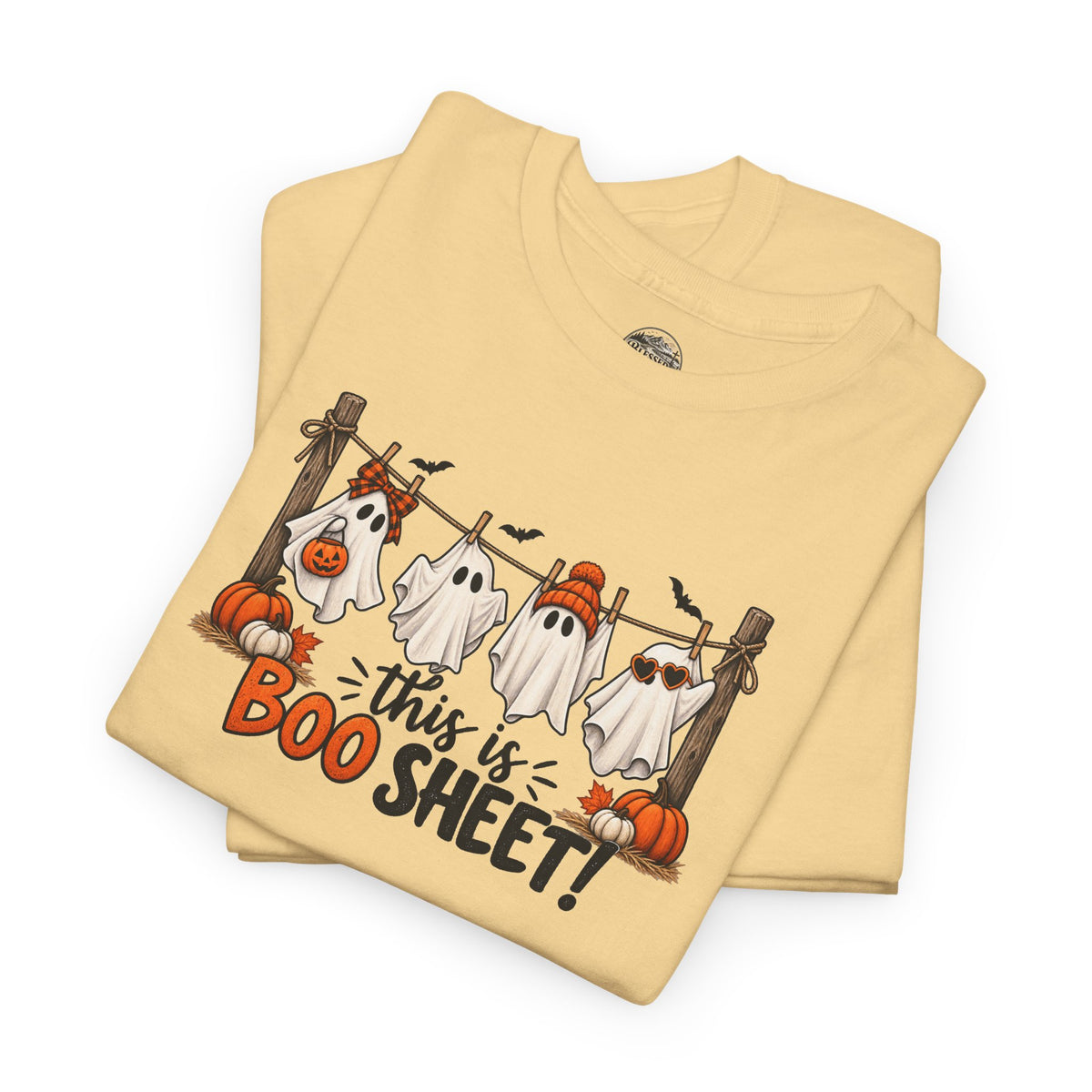 Halloween 'This Is Boo Sheet' T-Shirt – Cute Ghosts & Pumpkins Tee