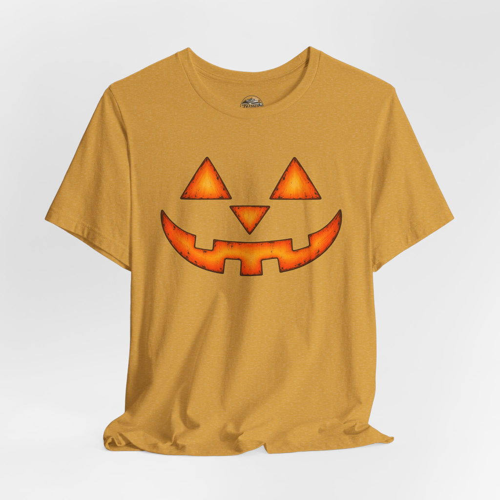 Pumpkin Jack-O'-Lantern Tee — Halloween Pumpkin Face T-Shirt