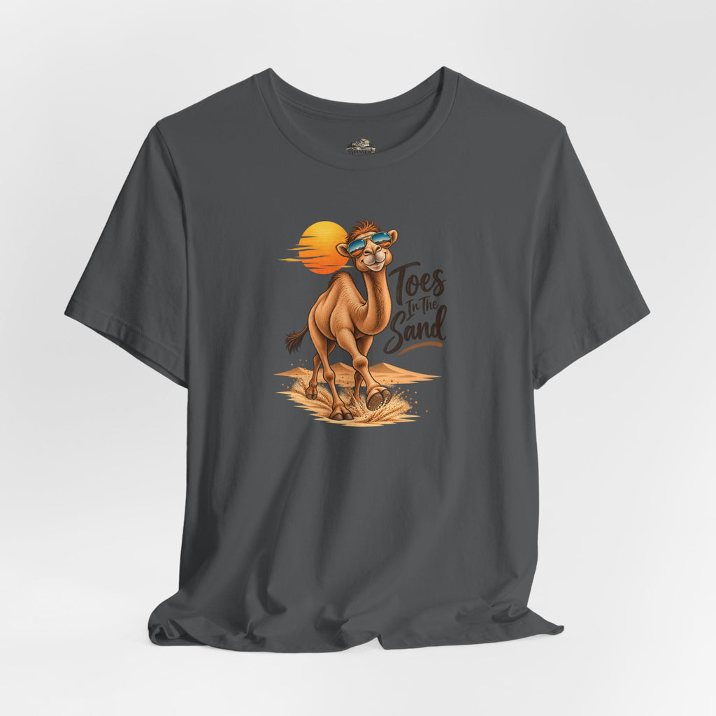 Toes in the Sand Camel T-Shirt — Beach Vacation Sunset Tee