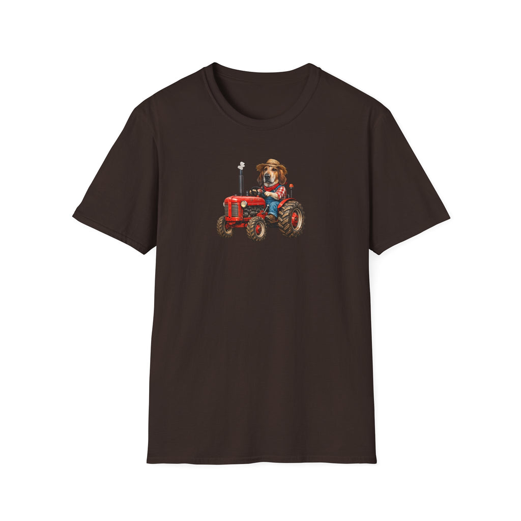 Dog on Tractor T‑Shirt — Cute Farmer Pup Graphic Tee