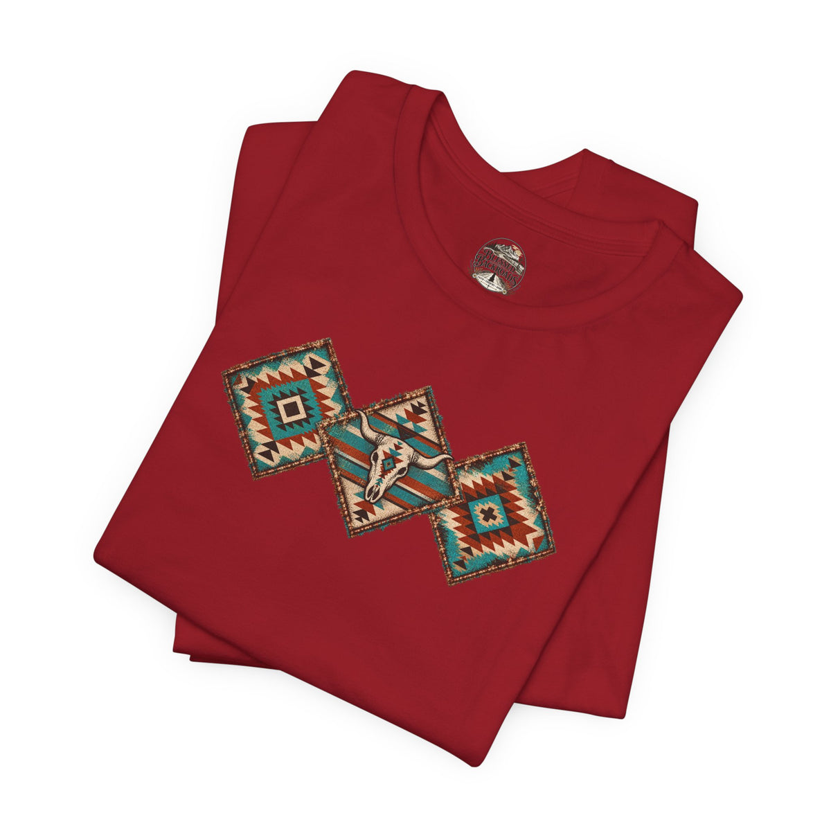 Southwestern Diamond Aztec Tee — Native Pattern Graphic T-Shirt