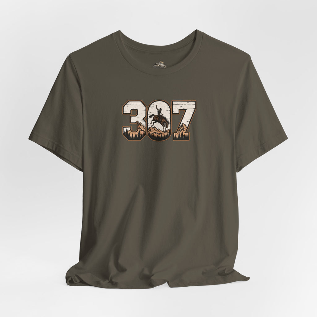 307 Wyoming Cowboy T-Shirt – Rustic Western State Pride Tee