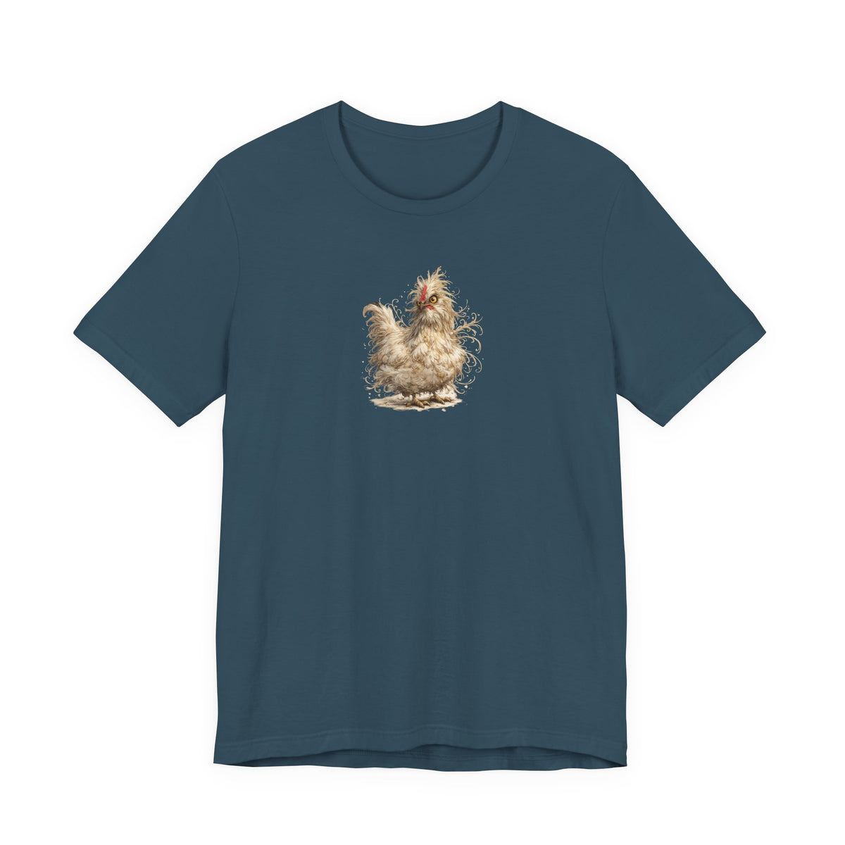 Chicken Illustration T‑Shirt — Fluffy Hen Art Tee for Farm & Animal Lovers