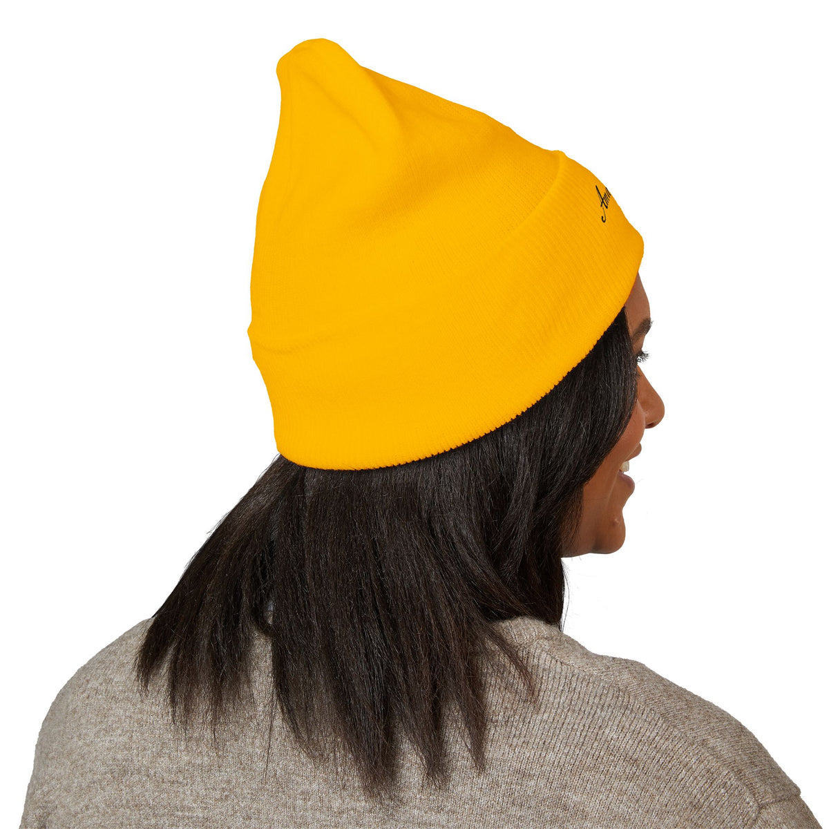 Amazing Grace Embroidered Cuffed Beanie — Faith-Inspired Winter Hat