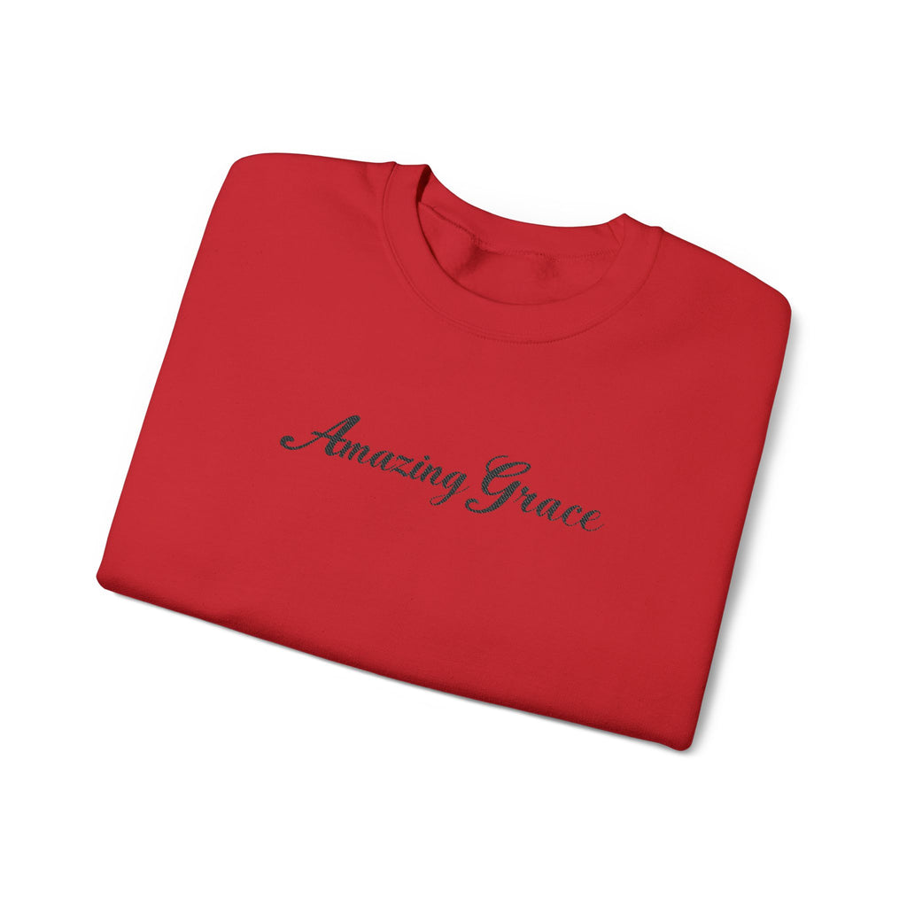 Amazing Grace Embroidered Crewneck Sweatshirt
