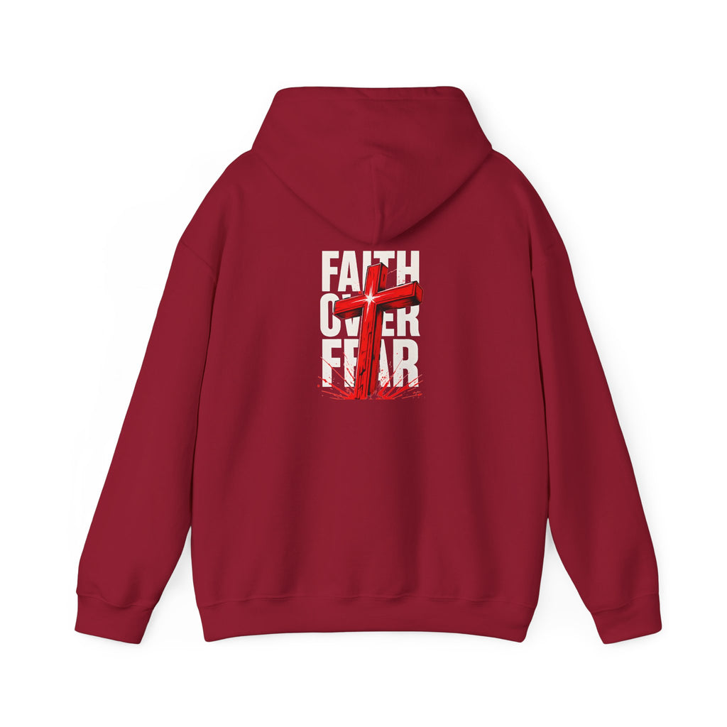 Faith Over Fear Hooded Sweatshirt - Unisex Christian Apparel
