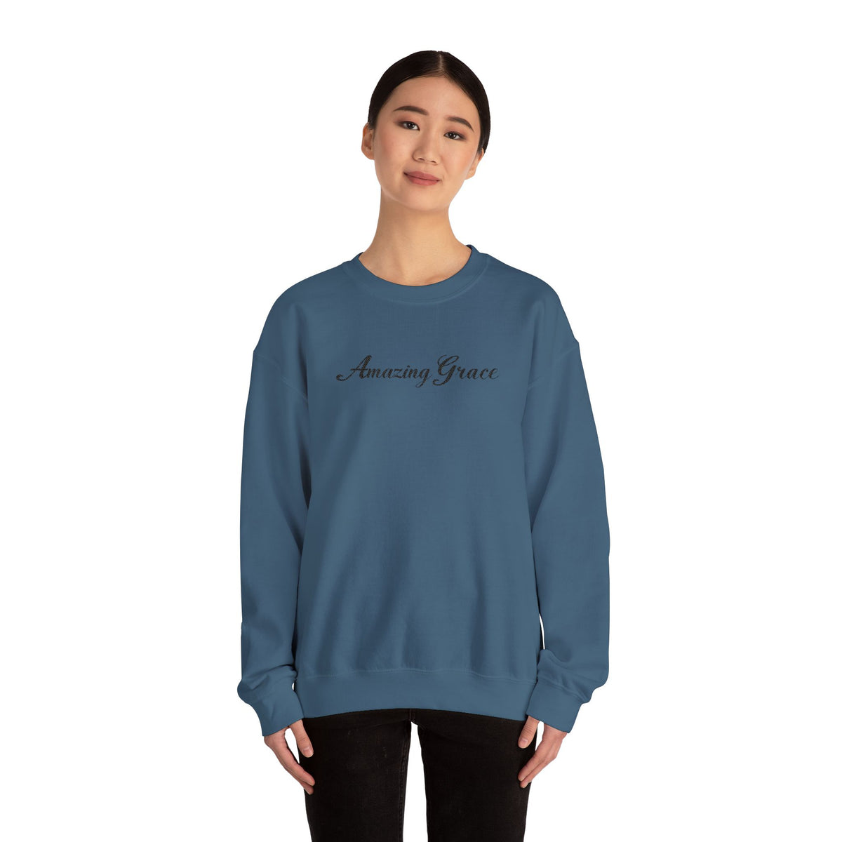 Amazing Grace Embroidered Crewneck Sweatshirt