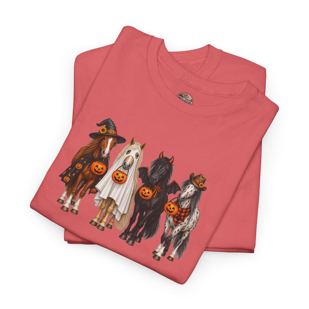 Halloween Horses Graphic Tee – Cute Trick-or-Treat Ponies Costume T-Shirt