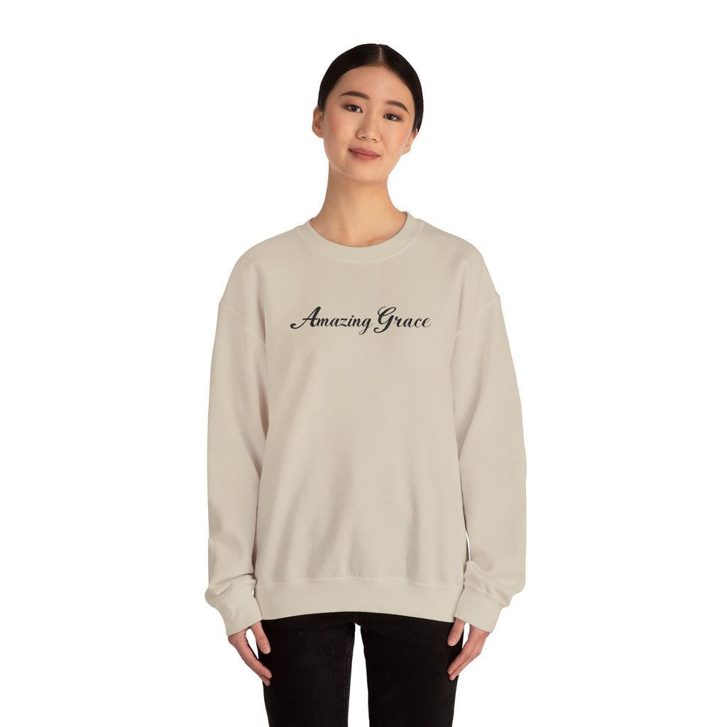 Amazing Grace Embroidered Crewneck Sweatshirt