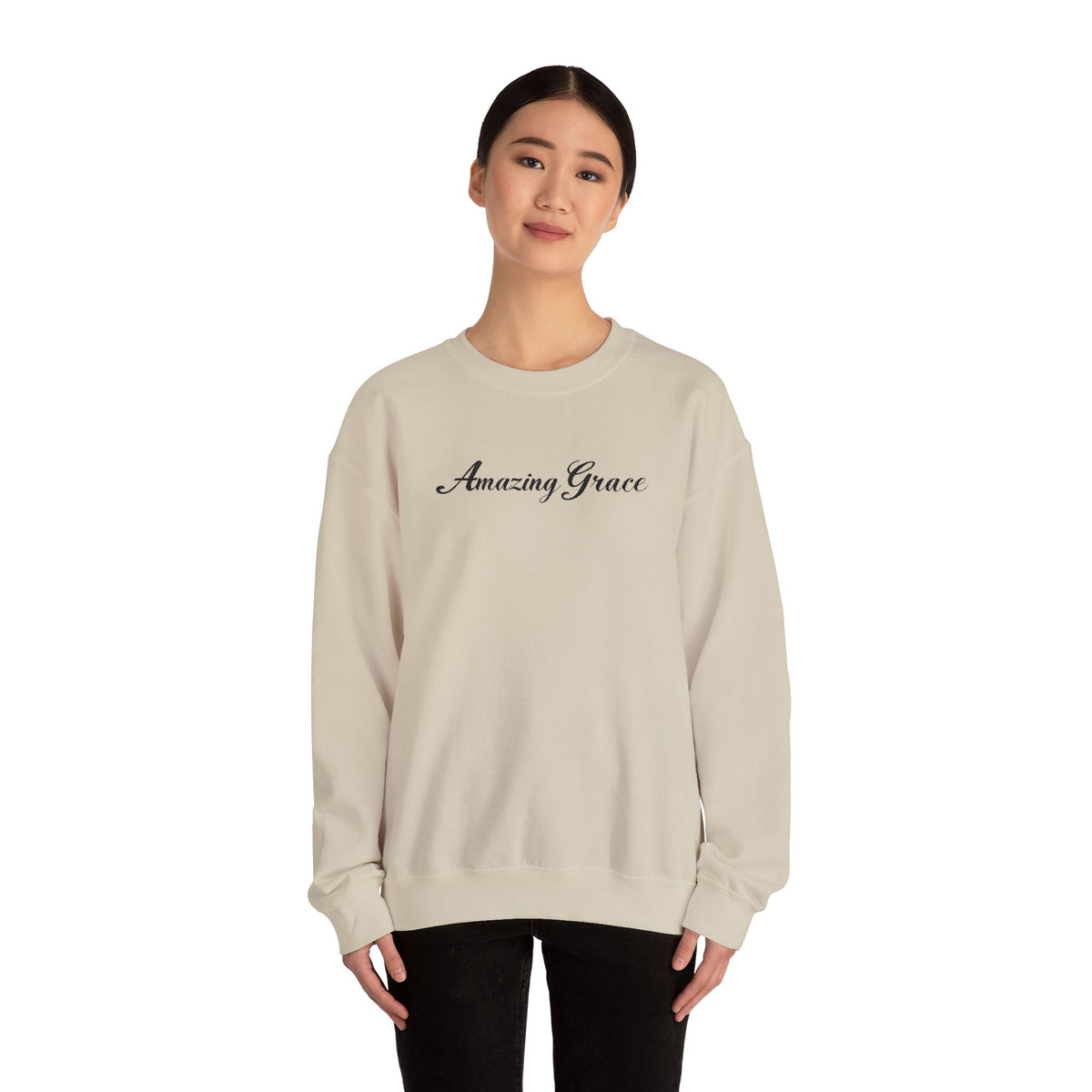 Amazing Grace Embroidered Crewneck Sweatshirt