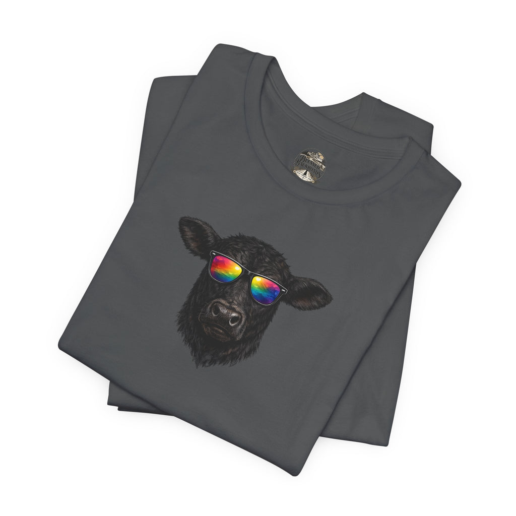 Black Cow With Sunglasses