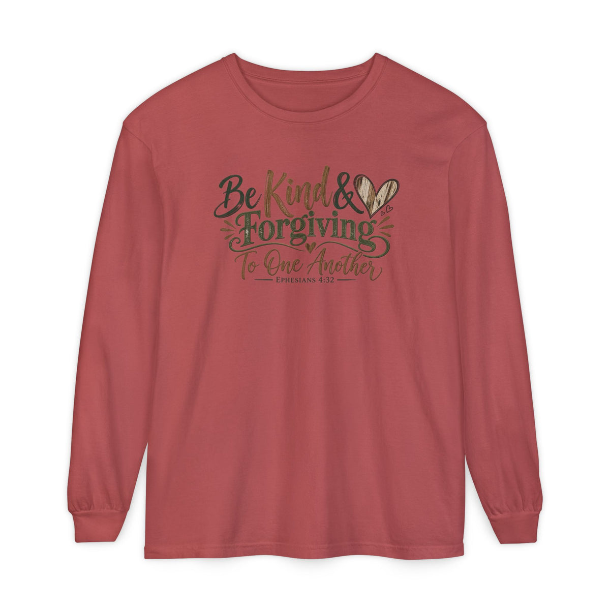 Be Kind & Forgiving Long Sleeve Tee – Inspirational Christian Message
