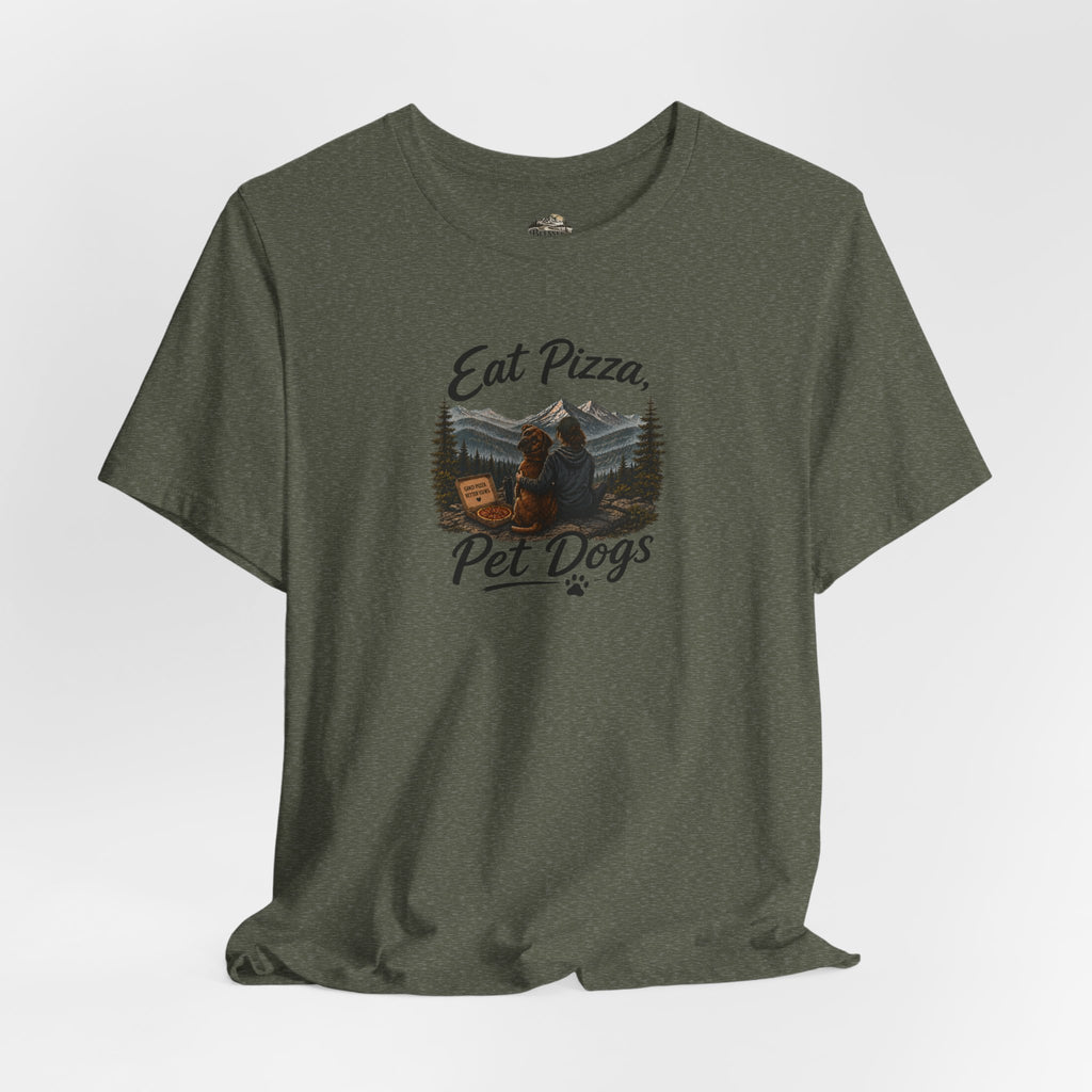 Eat Pizza Pet Dogs T-Shirt — Funny Dog Lover Tee