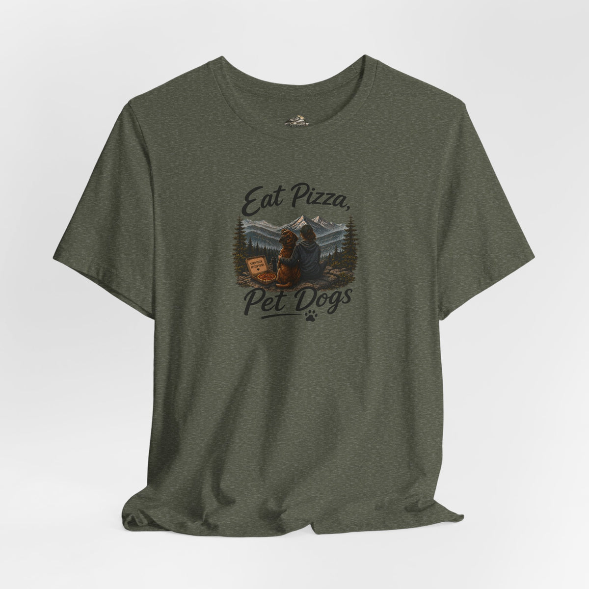 Eat Pizza Pet Dogs T-Shirt — Funny Dog Lover Tee
