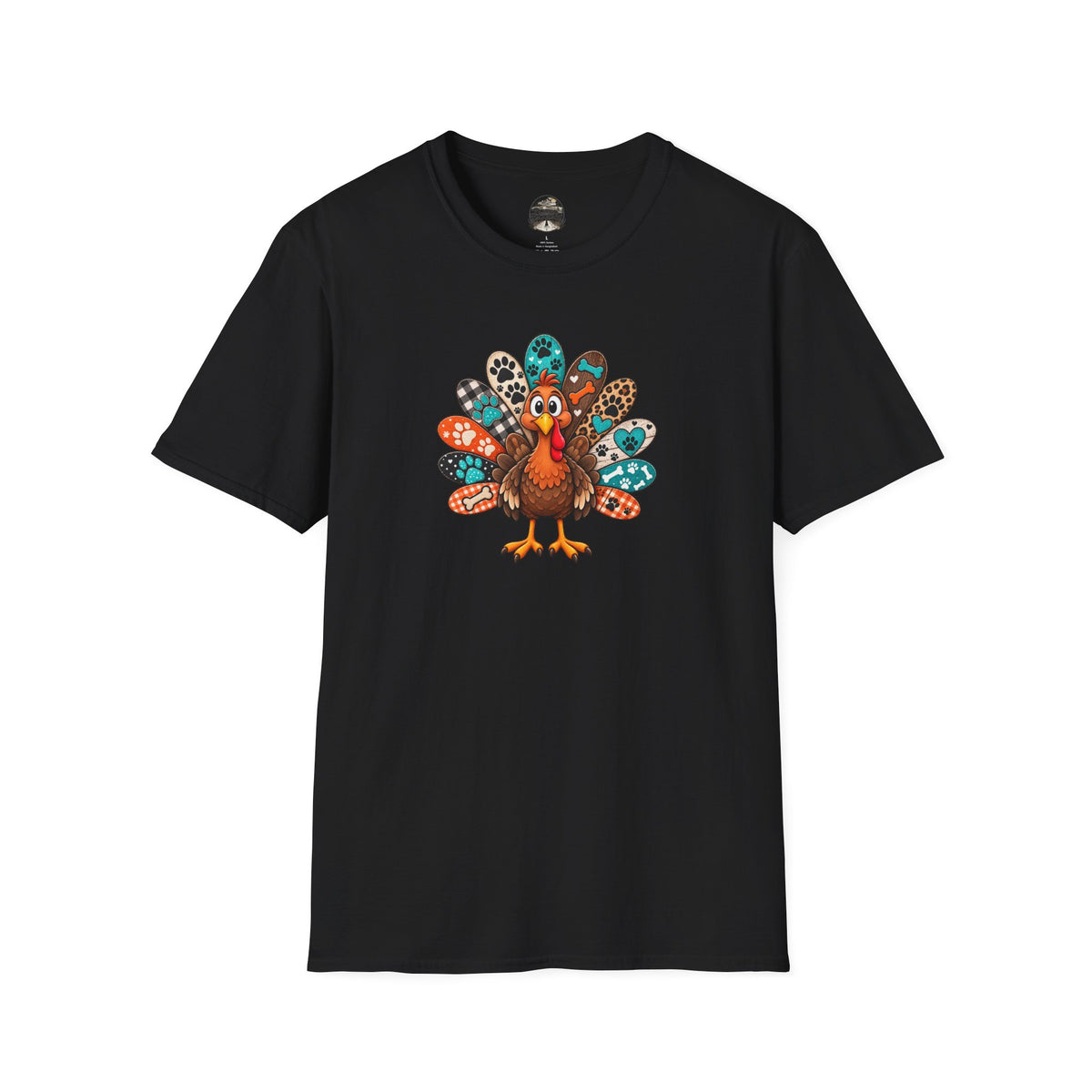 Turkey Graphic T-Shirt — Cute Patterned Thanksgiving Turkey Tee