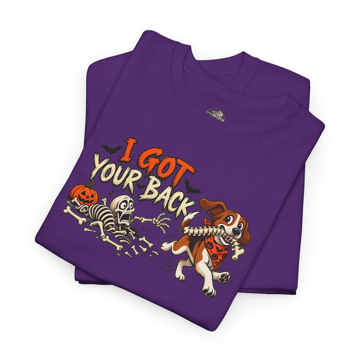 I Got Your Back Halloween Dog Skeleton Graphic Tee