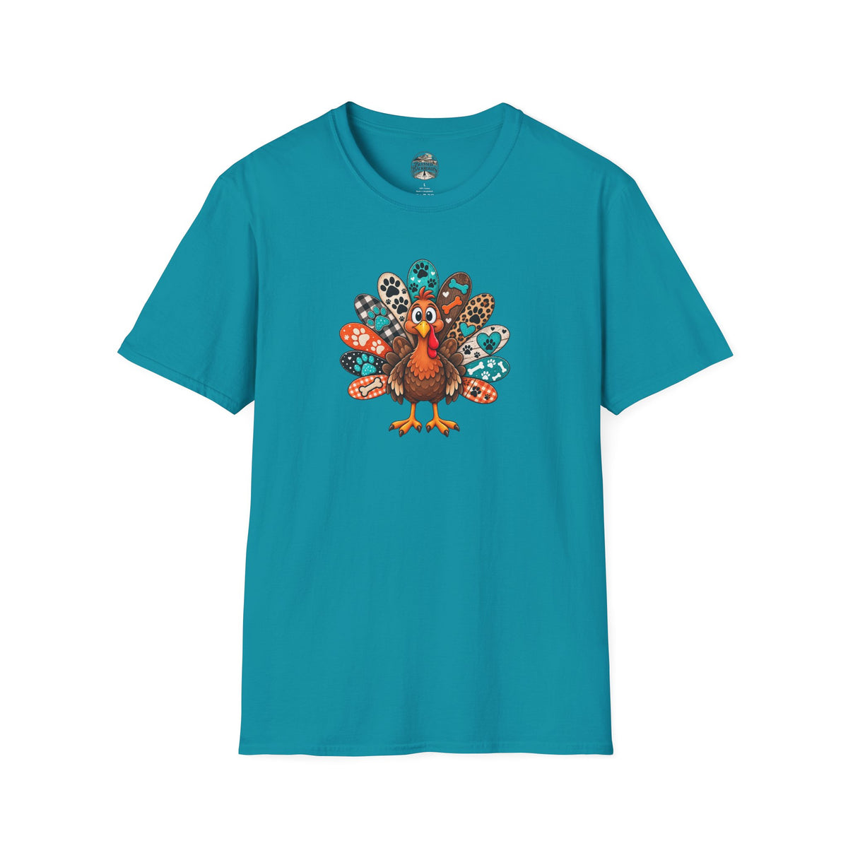 Turkey Graphic T-Shirt — Cute Patterned Thanksgiving Turkey Tee