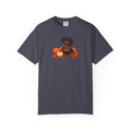 Dachshund Pumpkin Tee — Fall Dog Shirt with Pumpkins & Sunflower