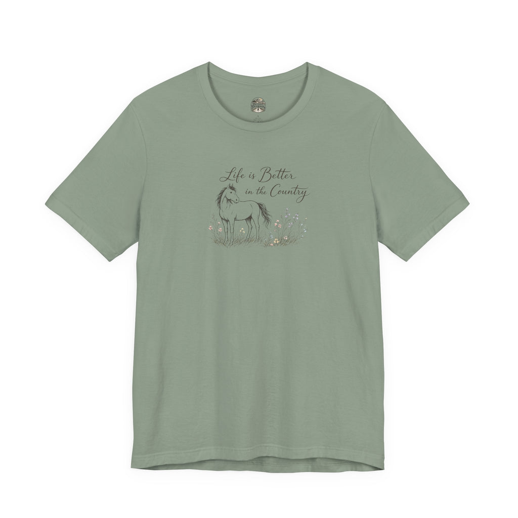 Country Life Horse Graphic Tee – "Life is Better in the Country"