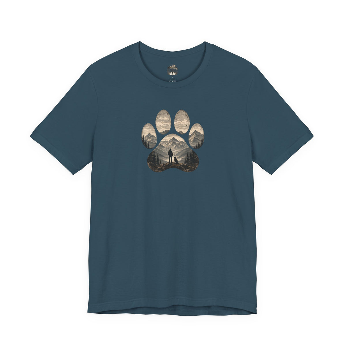 Adventure Paw Tee — Mountain Hiker Pawprint T-Shirt