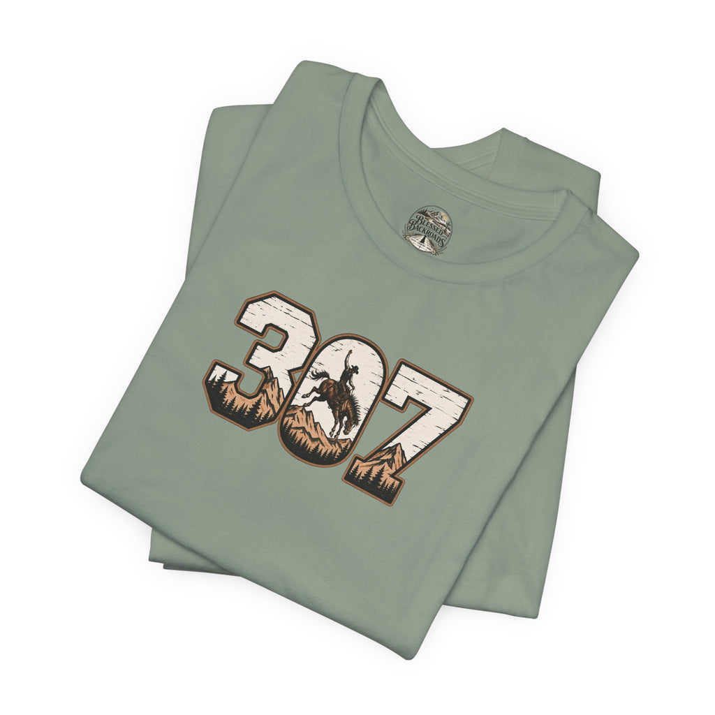 307 Wyoming Cowboy T-Shirt – Rustic Western State Pride Tee
