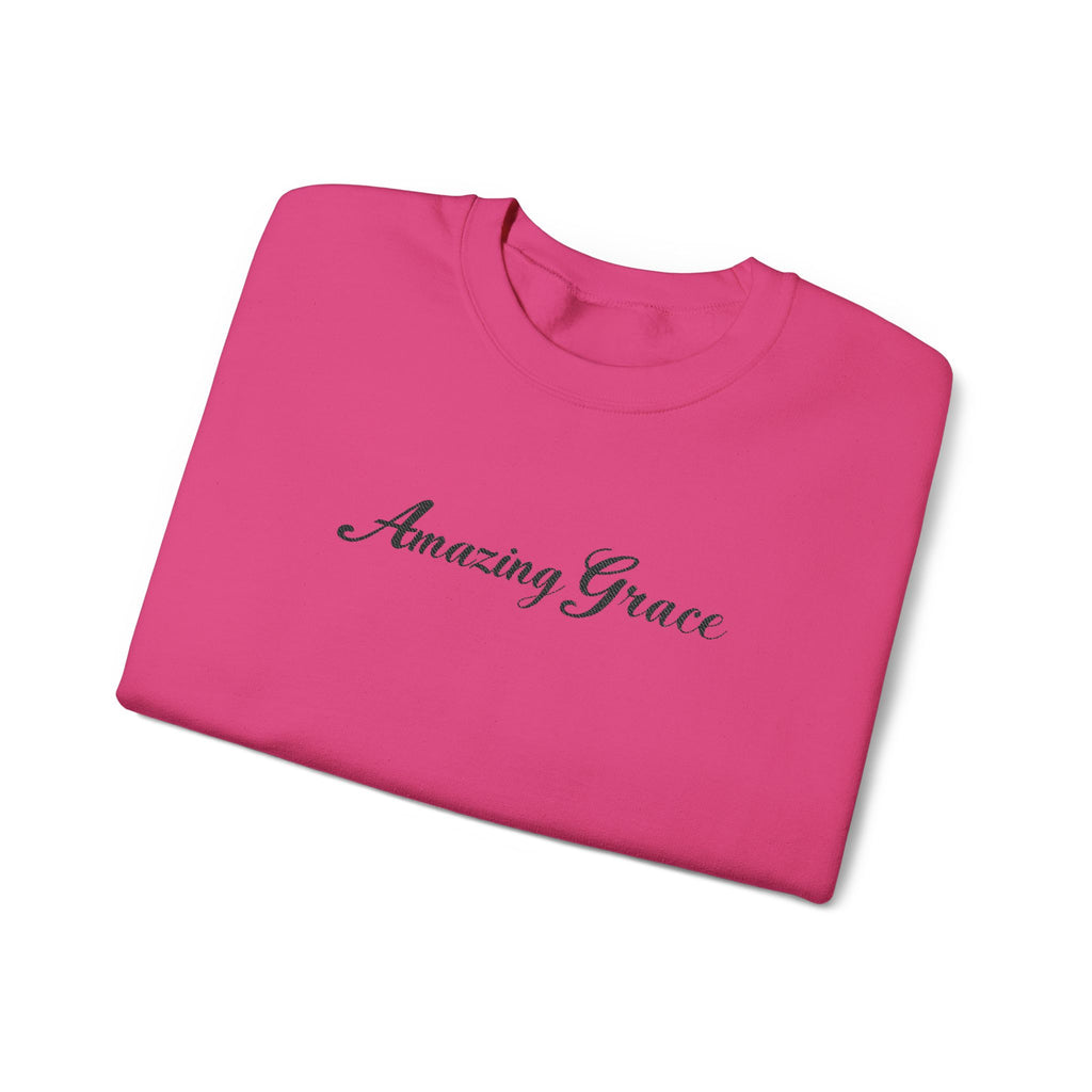 Amazing Grace Embroidered Crewneck Sweatshirt