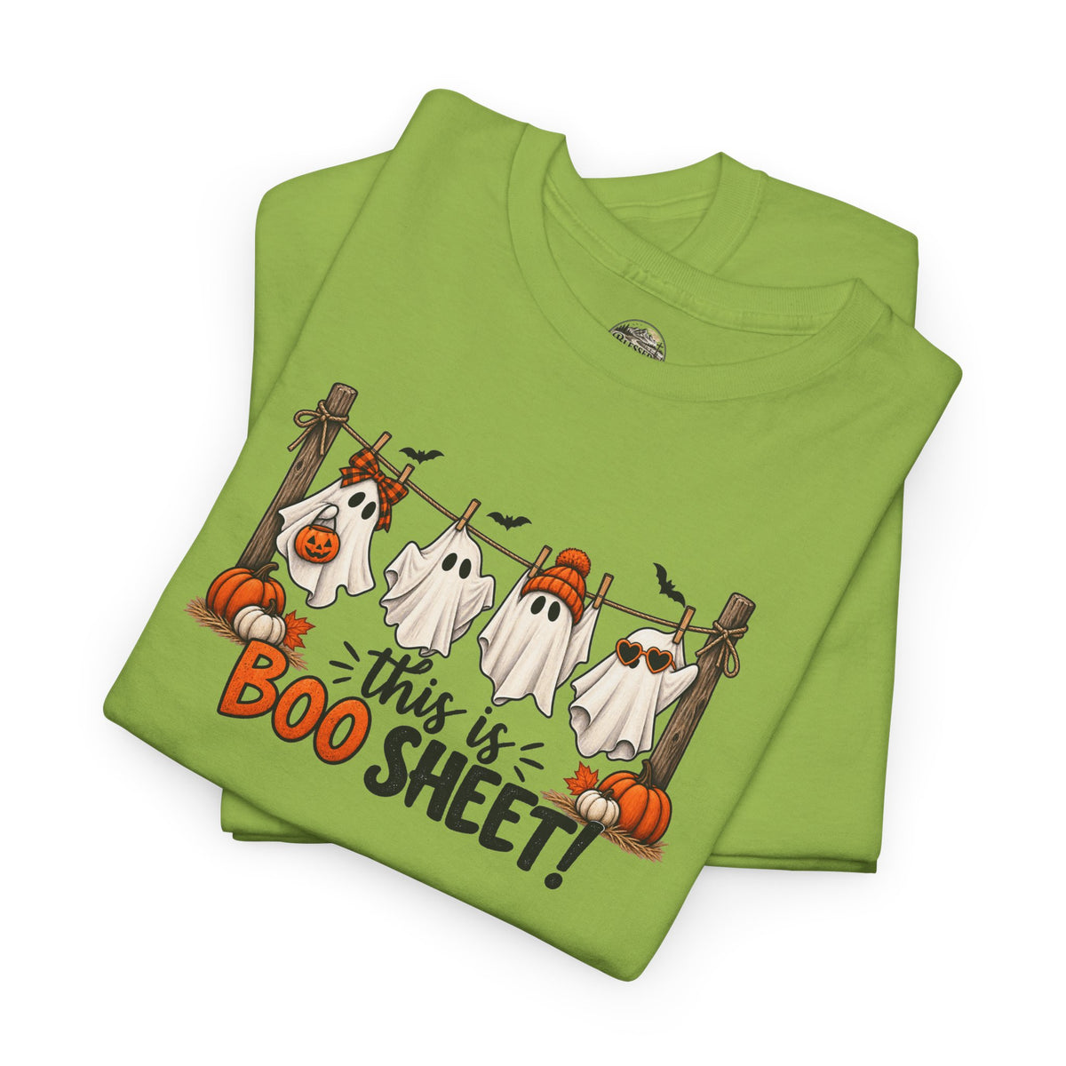 Halloween 'This Is Boo Sheet' T-Shirt – Cute Ghosts & Pumpkins Tee