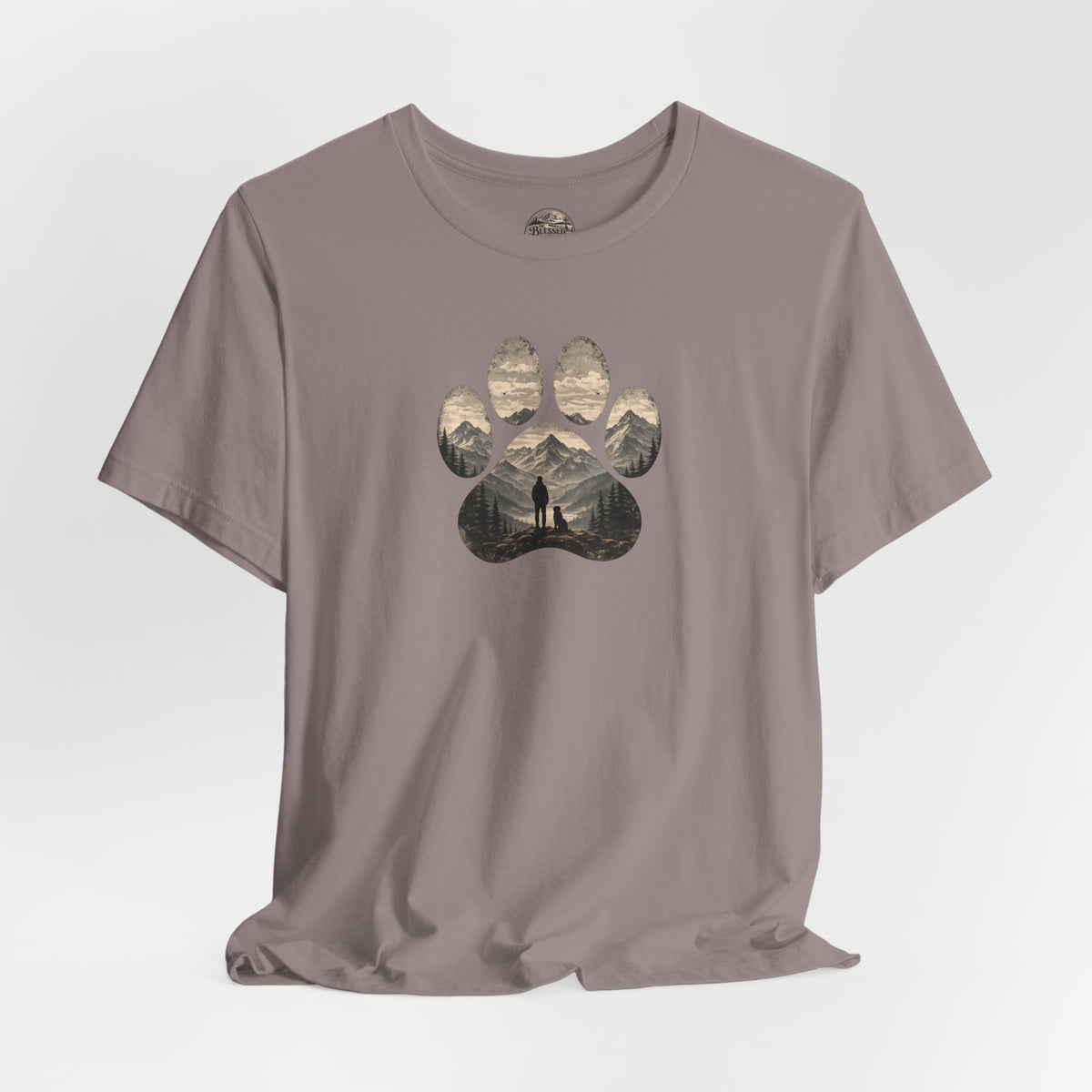 Adventure Paw Tee — Mountain Hiker Pawprint T-Shirt