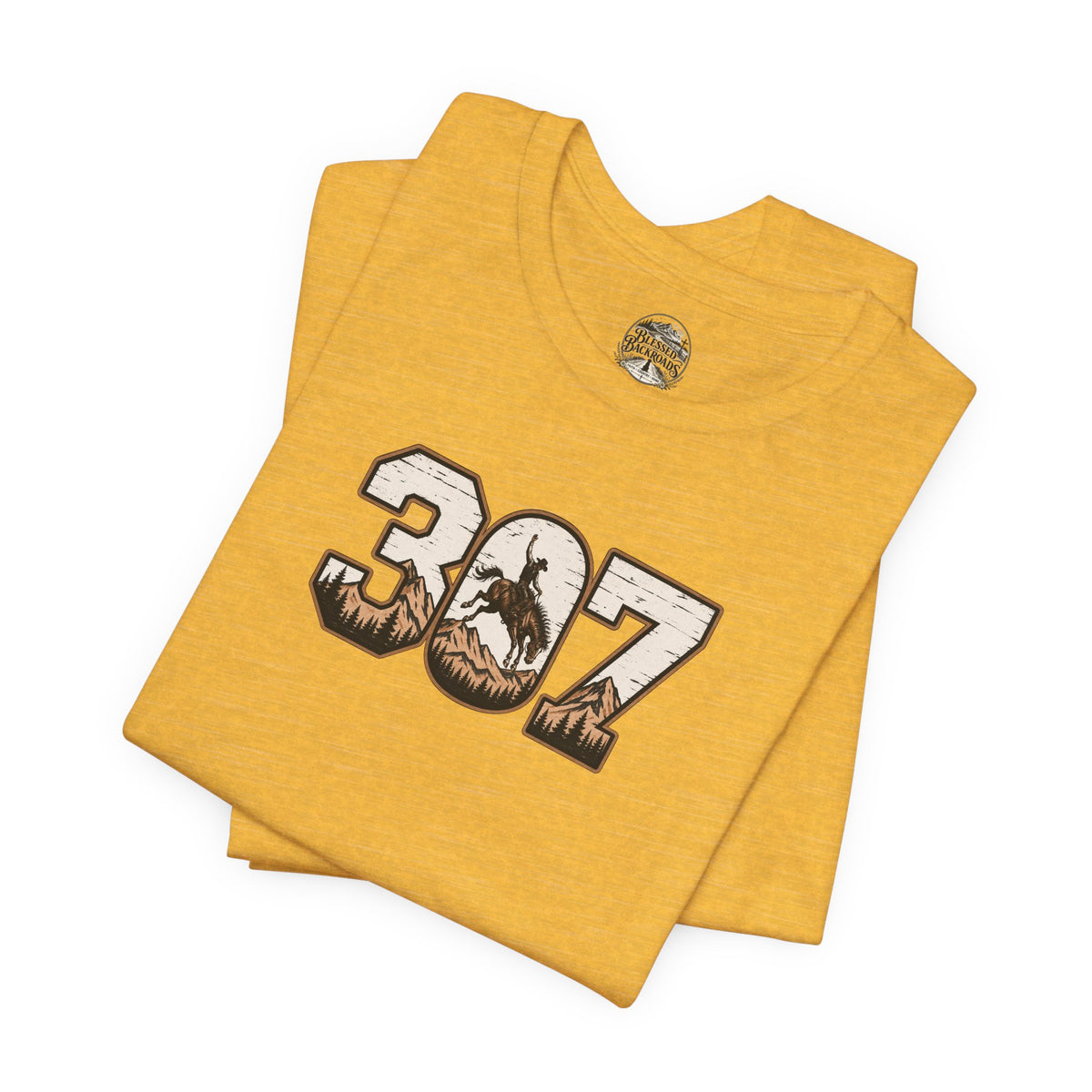 307 Wyoming Cowboy T-Shirt – Rustic Western State Pride Tee